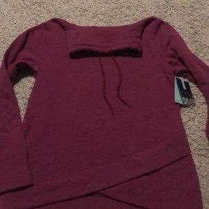 Magenta sweatshirt w/ faux hood